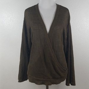Lauren Ralph Lauren faux wrap sweater M